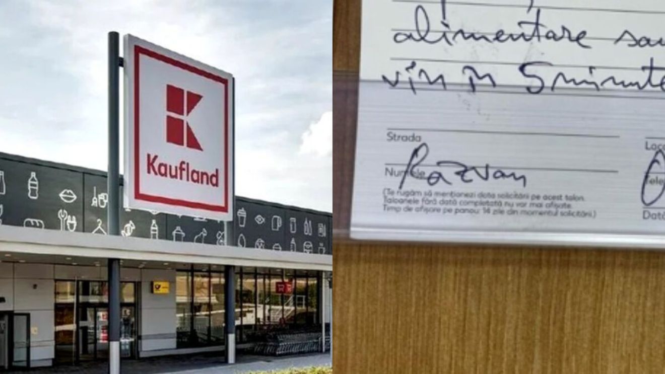 Biletul emoționant lăsat de un bucureștean în Kaufland Militari. Angajații au crezut că nu văd bine ce era scris