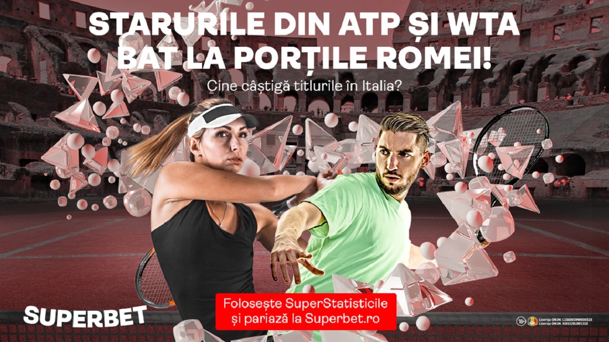 SuperWeekend de tenis. Starurile din ATP și WTA bat la porțile Romei