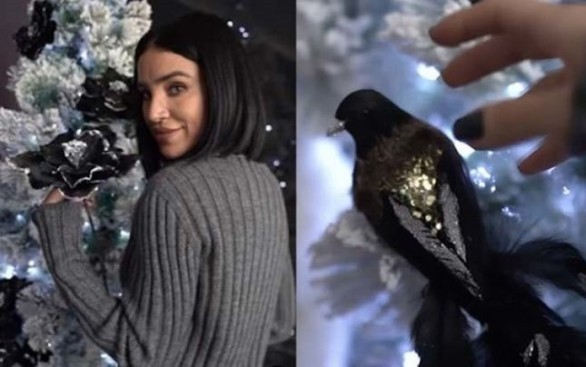 Adelina Pestrițu a ales decorațiuni mai puțin convenționale (Foto: Instagram.com)