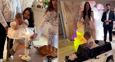 Iustina și Cornel de la Insula iubirii au rupt turta fiicei lor. Ce a ales Ivana-Nectaria de pe tavă, spre dezamăgirea mamei sale