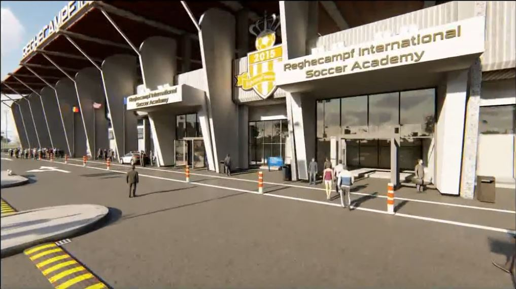 Intrarea principală la Academia lui Reghe
