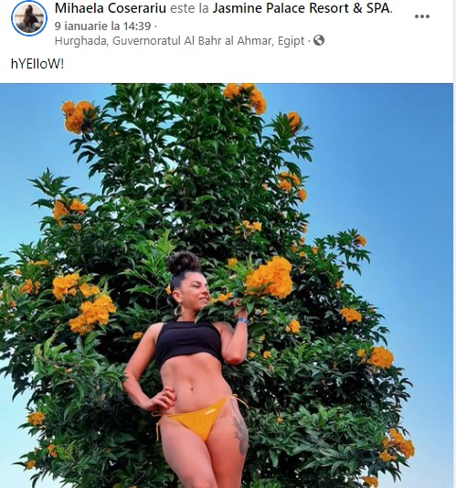 Mihaela, vacanță de lux în Egipt