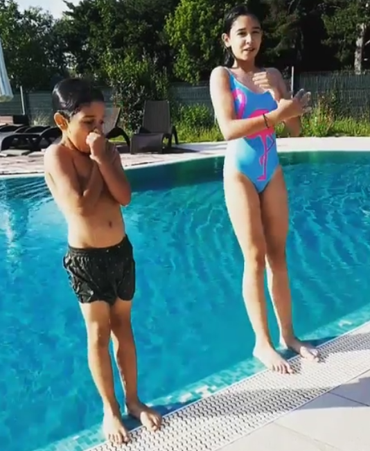 Iana şi Tudor, copiii lui Răzvan Simion cu fosta lui soţie, Diana