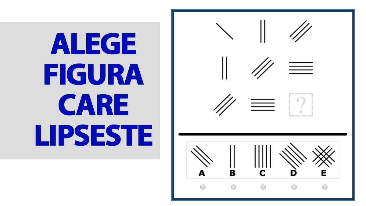 Cel mai simplu test IQ | Alege figura care lipsește din imagine!