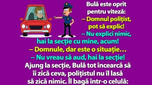 BANC | Bulă este oprit pentru viteză: "Domnul polițist, pot să explic!"