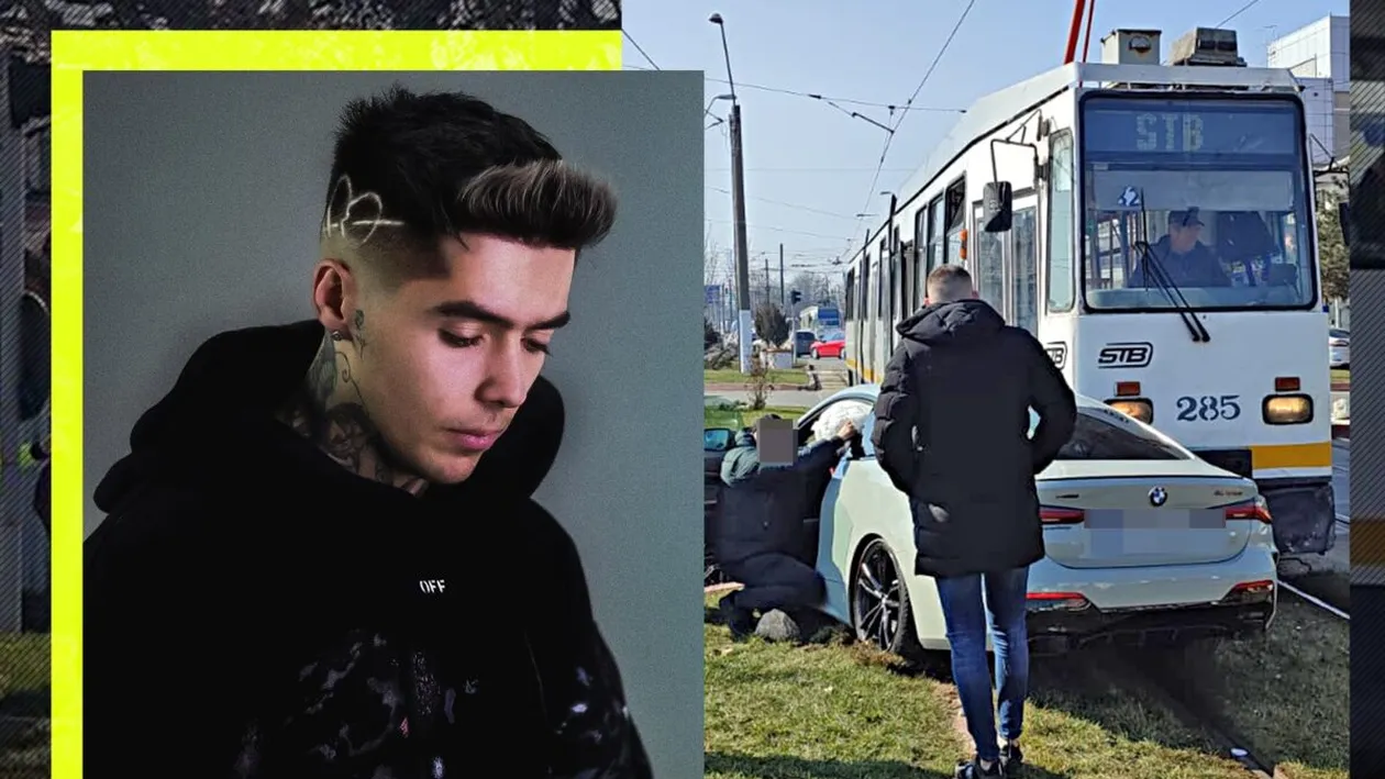 BMW-ul a fost grav avariat, iar cântărețul a ajuns la spital: Lino Golden, lovit de tramvai!