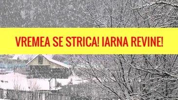 Atenționare meteo! Vremea se răcește brusc și revin ninsorile în România! Prognoza ANM pentru 22 - 23 februarie