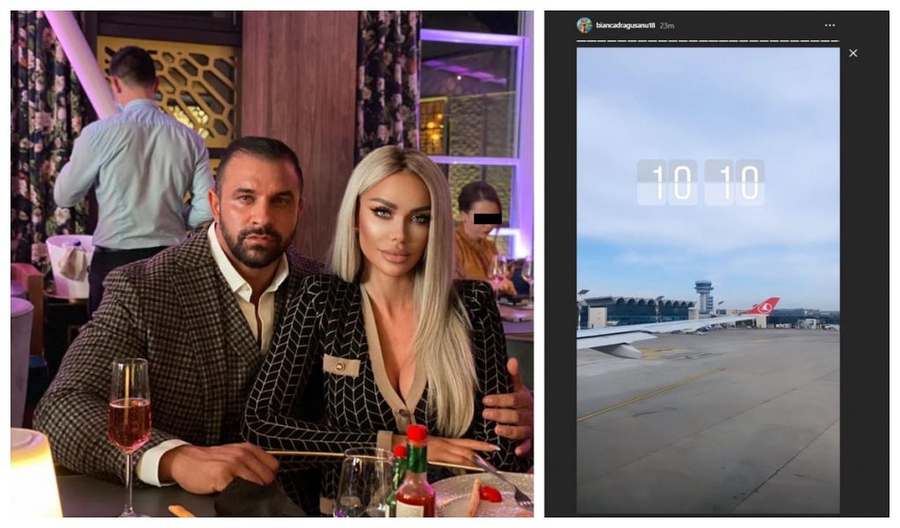 Bianca Drăgușanu și Alex Bodi au plecat în vacanță astăzi, după episodul traumatizant petrecut în urmă cu două zile © Facebook / Instagram Stories