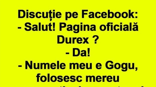 BANCUL ZILEI | Gogu și pagina oficială Durex
