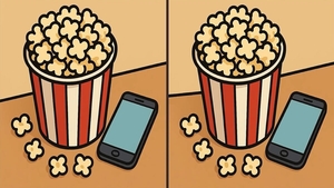 Test de perspicacitate | Identificați 3 diferențe între aceste două boluri cu popcorn