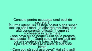 BANCUL ZILEI | Concurs pentru ocuparea unui post de secretară