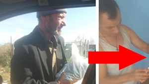 Un frizer din Huși a găsit acest om al străzii scotocind prin gunoaie. L-a luat acasă și i-a făcut o schimbare completă de look. Cum arată cerșetorul acum
