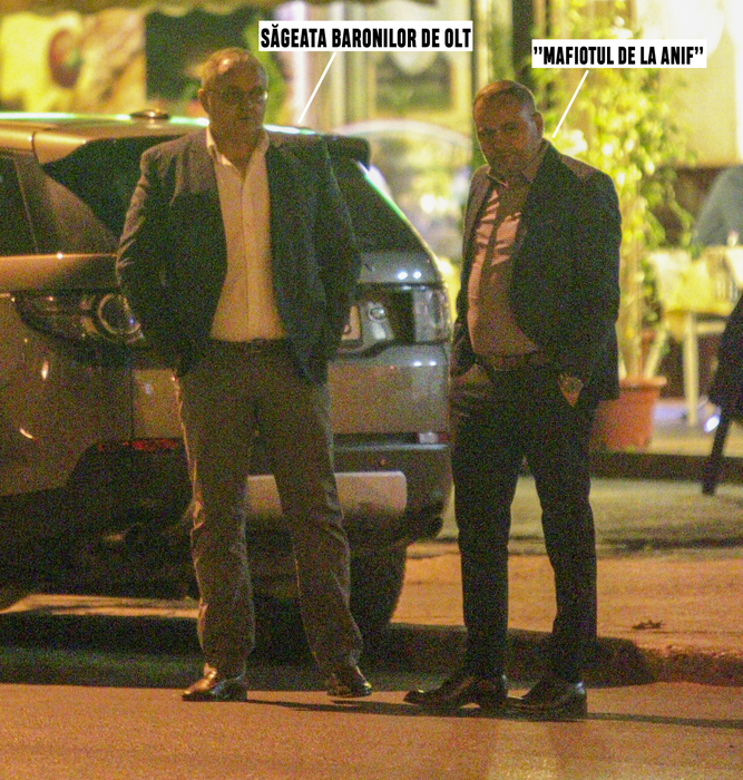 Deputatul Marius Iancu și președintele ANIF (Agenția Națională de Îmbunătățiri Funciare), Florin Ionuț Barbu, zis ”Busi”, la Trattoria Adagio