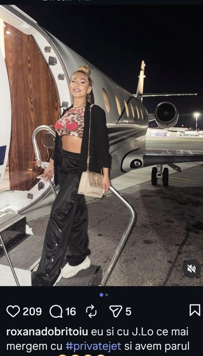 Roxana Dobrițoiu s-a comparat cu Jennifer Lopez într-una dintre postările de pe Instagram