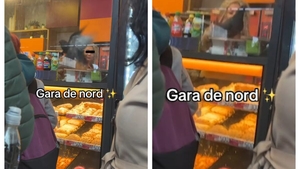 Imagini virale din chioșcul unei patiserii de la Gara de Nord! Un porumbel a încercat să „vândă” și el la vitrină, dar tura i-a fost scurtă