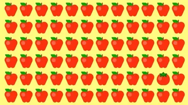 Test de perspicacitate | Găsiți roșia ascunsă printre merele din imagine!