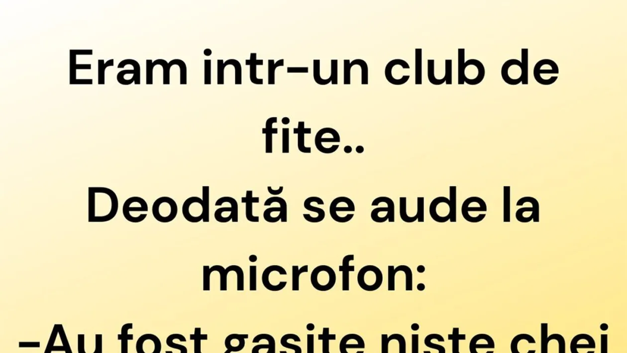 Bancul sfârșitului de săptămână | Eram într-un club de fițe