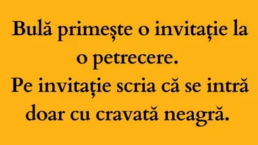 BANC | Bulă primește o invitație la o petrecere