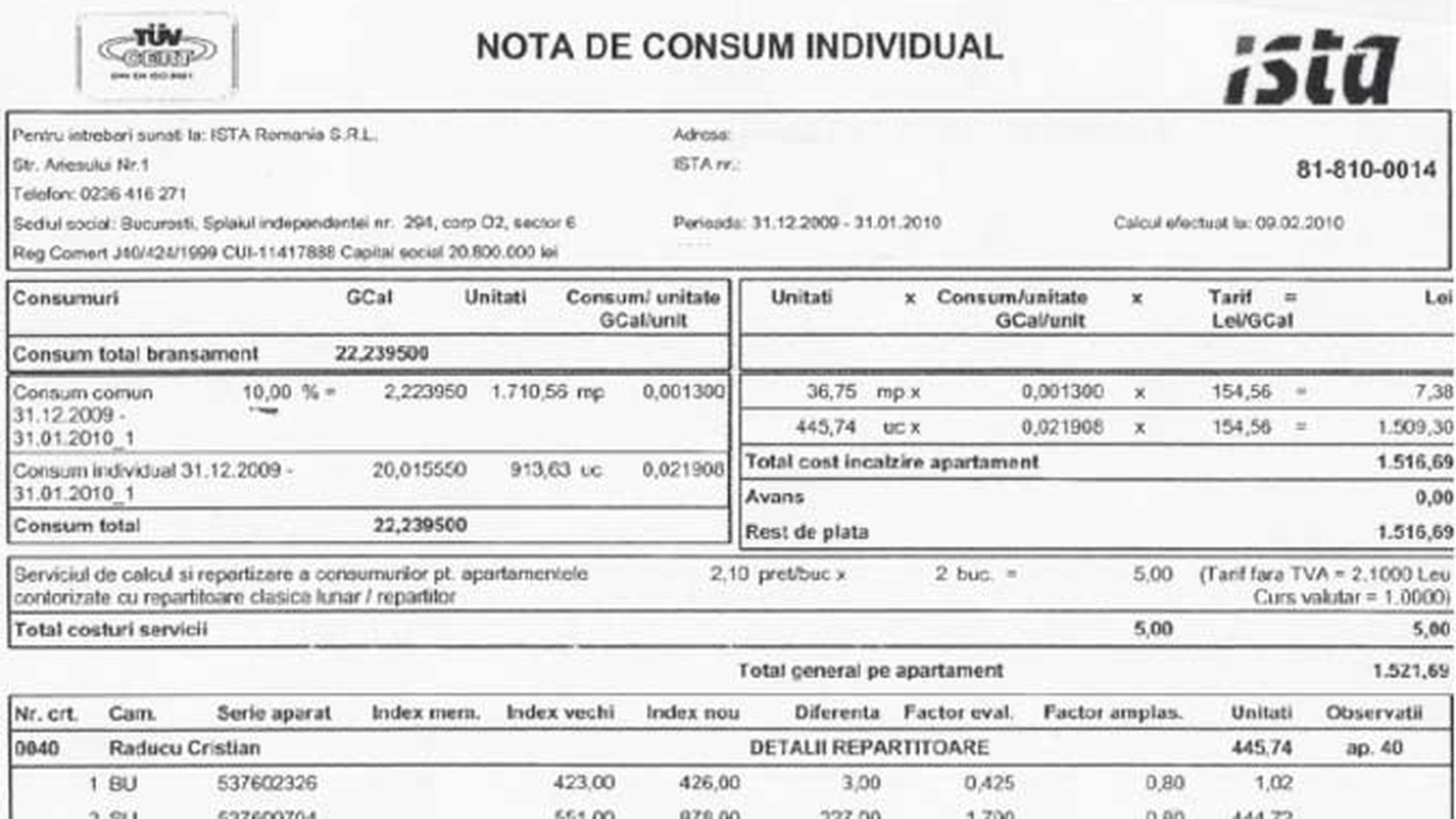 Gigacaloria l-a ars la buzunar cu o gigafactura! A platit caldura la o garsoniera 1.500 de lei!