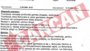 "In urma tratamentului gresit al unui medic de familie, mi-a explodat piciorul"