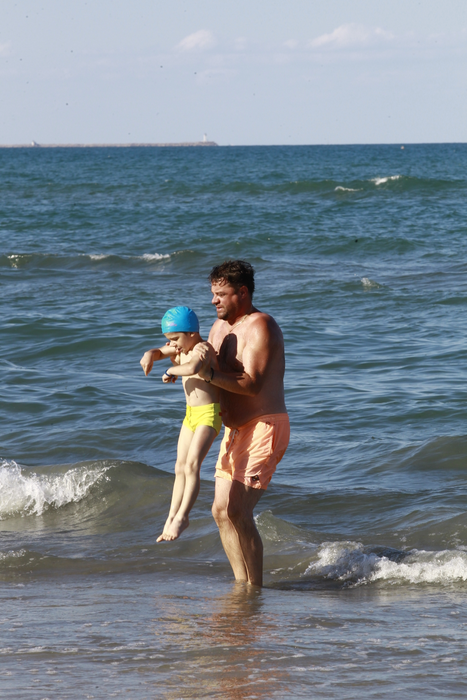 Andrei Duban s-a simţit foarte bine la malul mării împreună cu familia sa