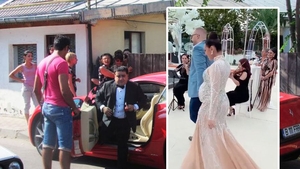 Cum s-a îmbrăcat soția lui Adrian Minune la nunta fiicei sale. Primele imagini cu Karmen în rochie de mireasă. FOTO