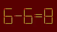 Test de inteligență dificil | Corectați 6-6=8, mutând un singur chibrit!