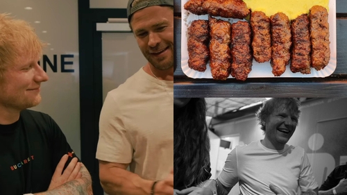 Ce au făcut Ed Sheeran și Chris Hemsworth (Thor) după ce au mâncat mici. Reacția lor l-a uimit pe bucătarul român