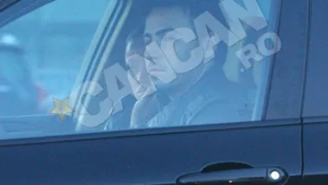 Bianca Dragusanu si Adrian Cristea, tristi in masina