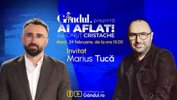 „Ai Aflat! cu Ionuț Cristache” începe marți, 24 februarie, de la ora 15.00, live pe Gândul. Invitat: Marius Tucă