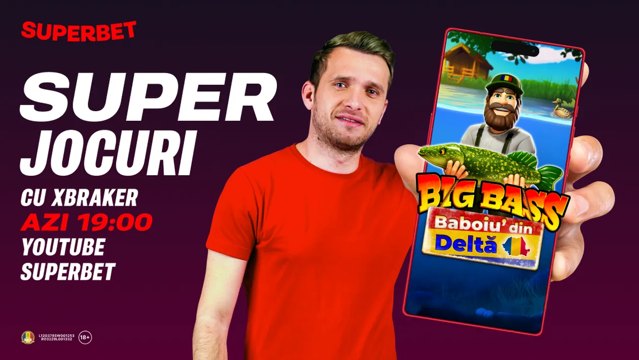 SuperJocuri, live pe YouTube Superbet de la 19:00, cu Xbraker. Urmărește prima ediție a primăverii!