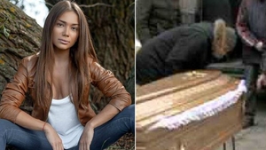 Primele imagini de la înmormântarea Anastasiei Cecati! Rudele și prietenii, împietriți de durere