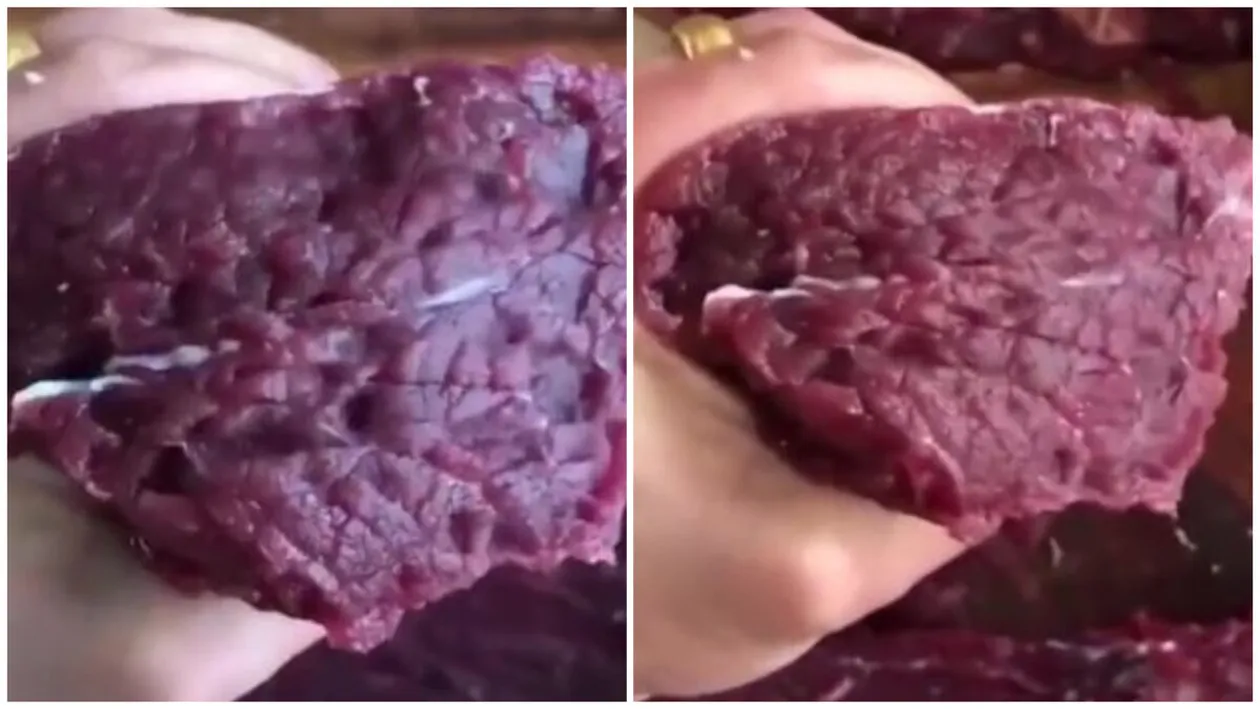 Un măcelar a tăiat o bucată de carne ca să o prepare, dar un fenomen straniu l-a oprit. Incredibil ce a filmat bărbatul
