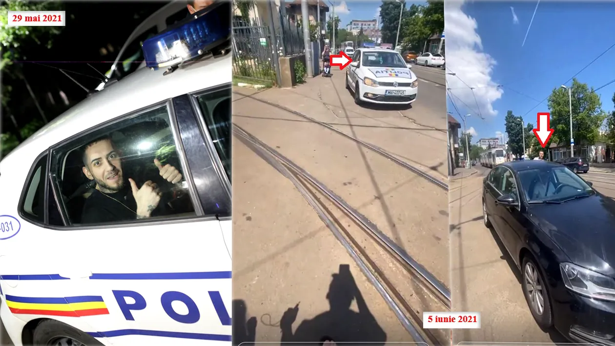 Gesturile făcute de Fulgy față de un echipaj de poliție care a tras pe dreapta un șofer din Constanța |  FOTO