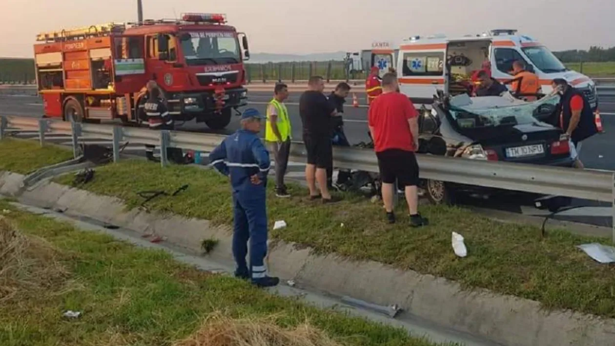 Accident înfiorător în Timișoara! Doi oameni au murit, iar doi copii sunt în comă, după ce un șofer a intrat pe contrasens