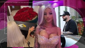 Iubita bombă sexy a ”leșinat” când a deschis! Dani Leș lovește din nou: cinci oameni au făcut show la ușa ei!