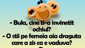 BANCUL ZILEI | "Bulă, cine ți-a învinețit ochiul?"