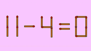 Test IQ exclusiv pentru genii | Corectați 11 - 4 = 0, mutând un singur chibrit