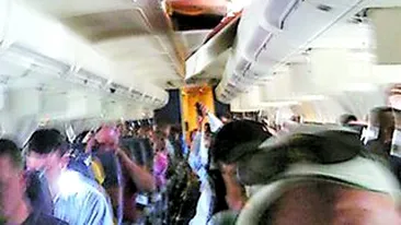Plafonul unui avion s-a fisurat in zbor