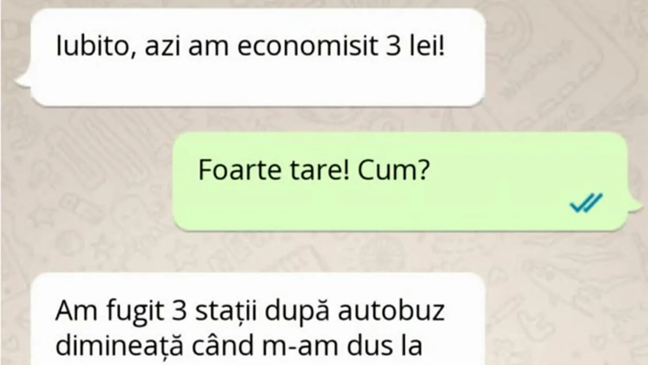 Bancul începutului de săptămână | Iubire, azi am economisit 3 lei