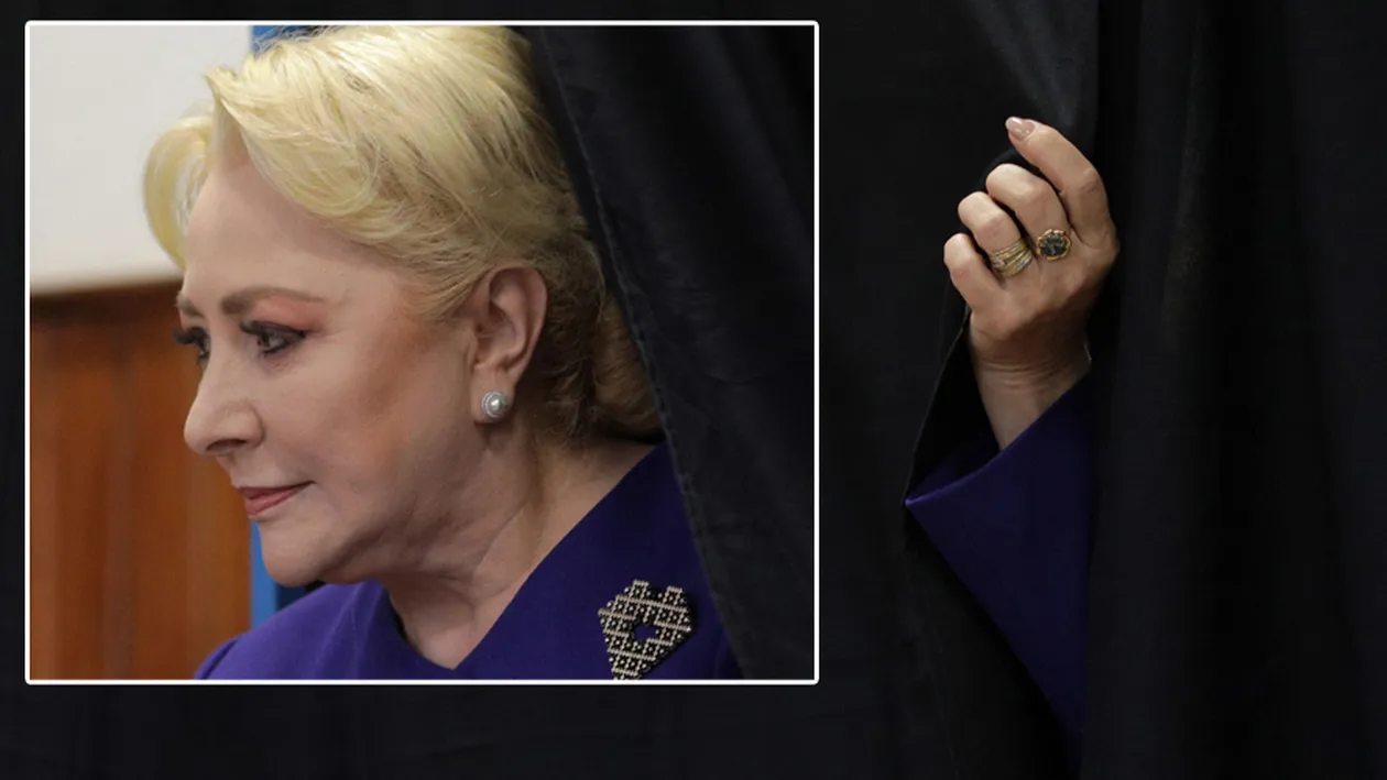 Cum a apărut îmbrăcată Viorica Dăncilă la vot, azi-dimineață la ora 8:04