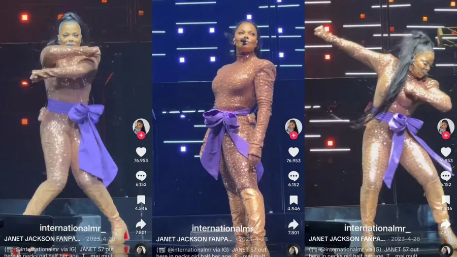 Videoclipul postat de la concertul lui Kanet Jackson. Sursa: TikTok