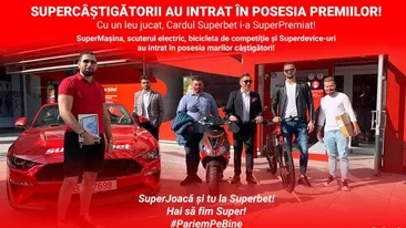 SuperCâștigătorii și-au ridicat premiile în direct! Cu un leu pariat, Cardul Superbet i-a SuperPremiat!