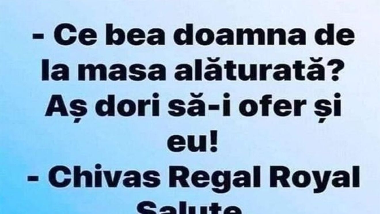 BANC | "Ce bea doamna de la masa alăturată?"