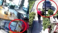 Momentul în care o femeie cu un Mercedes de zeci de mii de euro fură o pușculiță cu 20 de lei dintr-o cofetărie din Sibiu. VIDEO