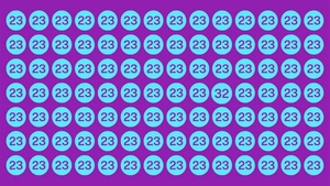 Test de inteligență | Nu toate numerele din imagine sunt 23. Găsiți-l pe singurul diferit, în maximum 5 secunde!