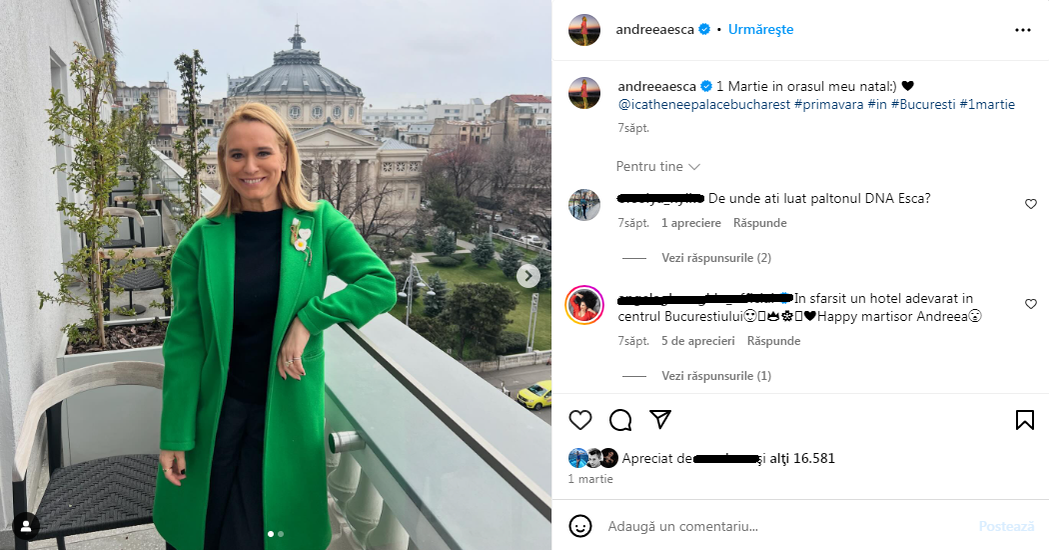 Andreea Esca a ajuns la vârsta de 51 de ani /Foto: Instagram