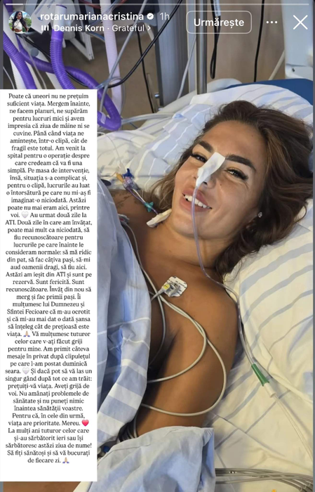 Cristina Petre, complicații în timpul operației/ sursa foto: social media