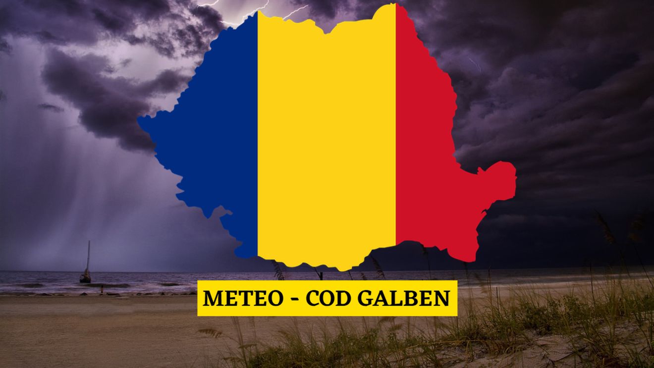 ANM a emis cod galben de ploi abundente pentru jumătate din teritoriul României