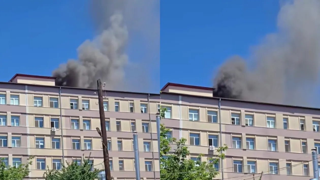 Incendiu la maternitatea Cuza Vodă din Iași! Pompierii au activat Planul Roșu de Intervenție